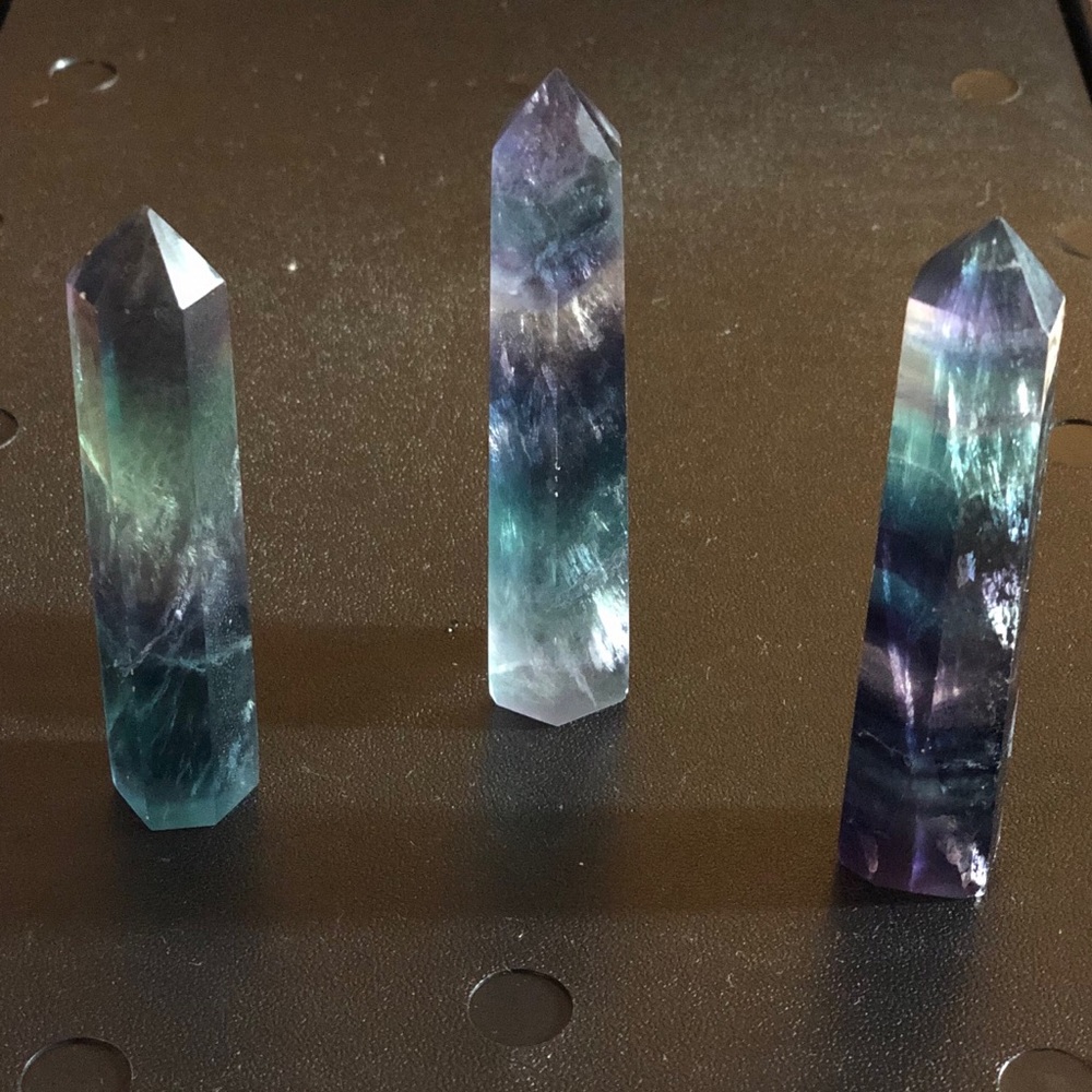 Rainbow fluorite point/s